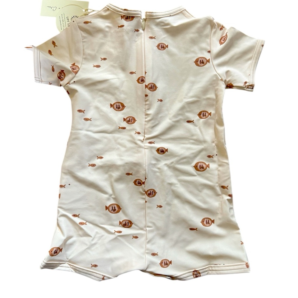 NWTS Rylee + Cru shorty 1pc,angel fish one pc, UPF 50 Size 0-3 months.